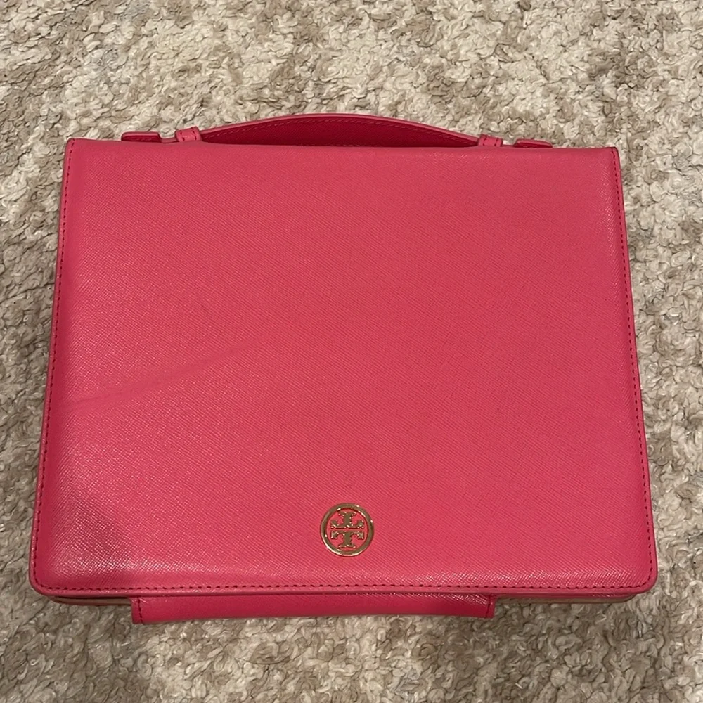 TORY BURCH Pink Leather iPad Case
